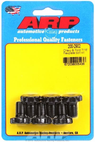 ARP FLEXPLATE BOLT KIT FITS SB/BB CHEV (WITH 2-PIECE MAIN SEAL) SB/BB FORD & HOLDEN V8 7/16 THREAD X .680 UHL [TYPE:FLEXPLATE BOLTS  Size:7/16" X 0.680" UHL Col