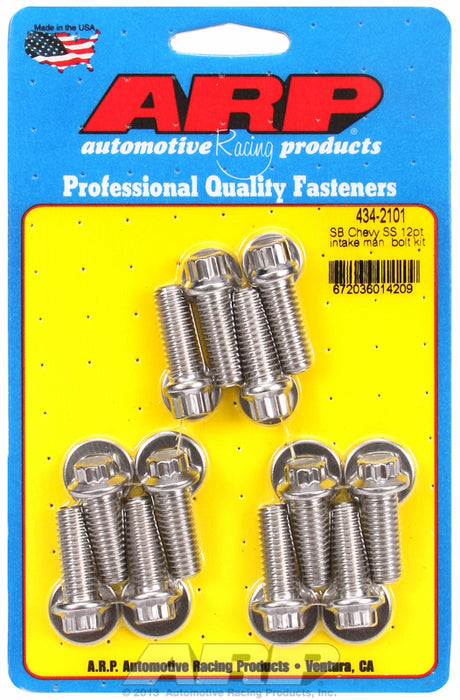 ARP Intake Manifold Bolt Kit, 12-Point Head S/S fits SB Chev (Not Vortec)