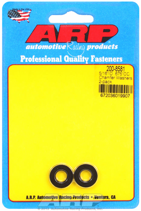 ARP Special Purpose Washer 5/16" I.D, .675" O.D .120" Thick with Chamfer (2-Pack) 