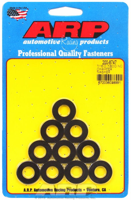 SPECIAL PURPOSE WASHER  7/16" I.D, 7/8" O.D .120" THICK WITH NO CHAMFER (10-Pack)  