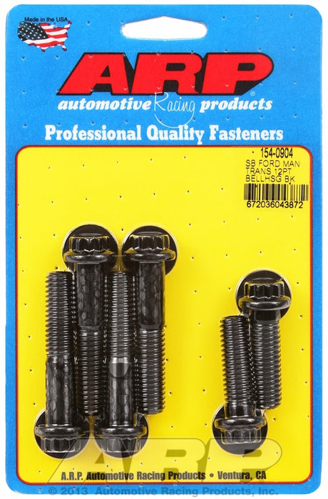 BELLHOUSING BOLT KIT, 12-POINT HEAD BLACK OXIDE SUIT SB FD 289-302-351 WINDSOR (Manual Transmission)