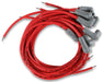 SUPER CONDUCTOR SPARK PLUG LEAD SET 8.5mm, RED, UNIVERSAL 8 CYL 90° PLUG