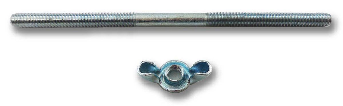 AIR CLEANER STUD & WINGNUT 1/4-20 X 6 LONG SUIT STEEL AIR CLEANER