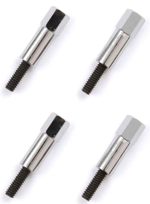 CHROME STEEL HEX HEAD MINI BOLT, 1-3/8" H WITH 1/4"-20 x 1-3/8" THREAD (Pack of 4) 