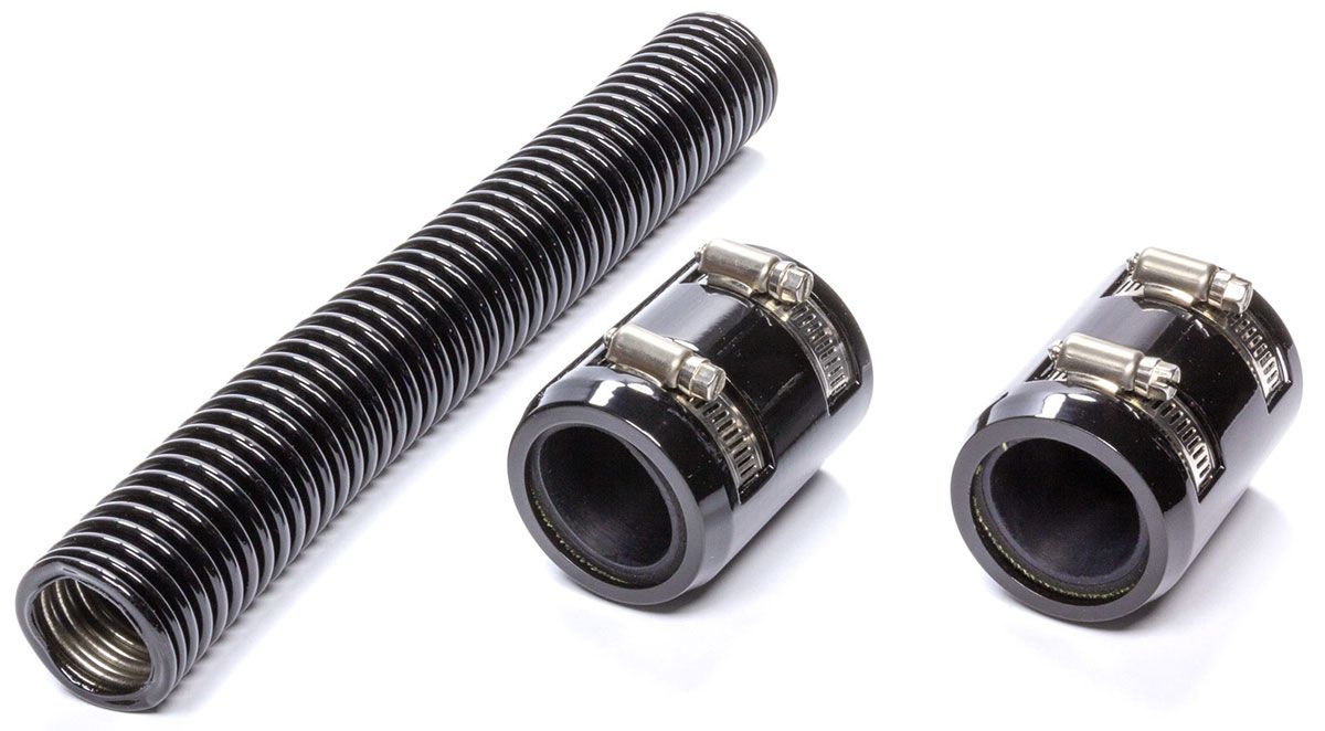 Stainless Steel Radiator Hose Kit, Black 1-3/4" x 24" Length 