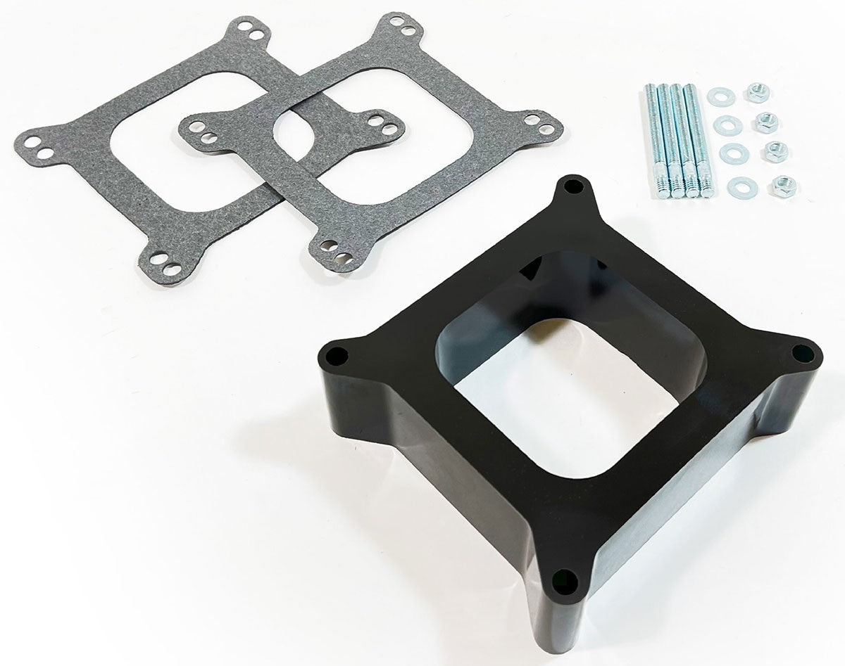 RPCR9137 PHENOLIC PLASTIC CARBURETOR SPACER, OPEN CENTER, 2" THICK