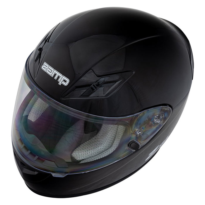 ZAMP HELMET FS-9 SOLID BLACK SNELL M-2020D & DOT - LARGE