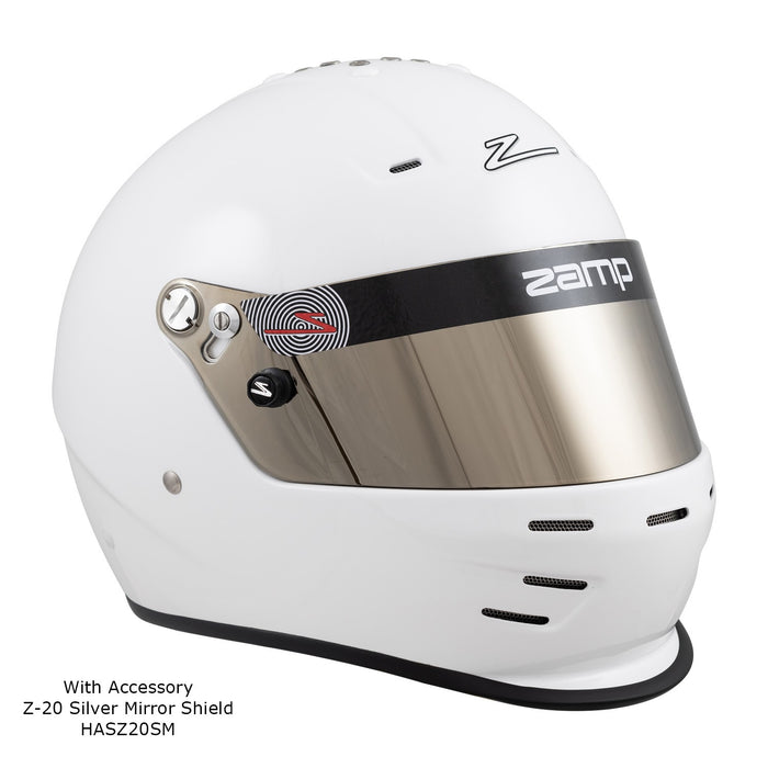 ZAMP HELMET ZR-36 WHITE, SNELL SA2020 - MEDIUM