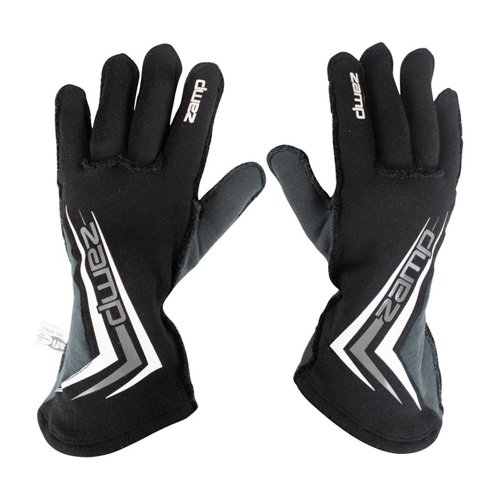 ZAMP ZR-60 SFI RACE GLOVES - LARGE BLACK   