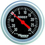 SPECO METER PERFORMANCE SERIES 2 5/8" VACUUM / BOOST GAUGE 30"Hg TO 30psi