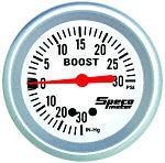 SPECO METER PRO SERIES 2-5/8" MECHANICAL VACUUM / BOOST GAUGE 30"Hg TO 30psi