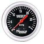 SPECO METER PERFORMANCE SERIES 2 5/8" VACUUM GAUGE 0-30 in-Hg BLACK / SILVER