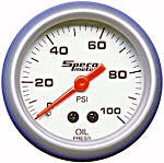 SPECO METER SPORT SERIES 2" MECHANICAL OIL PRESSURE GAUGE 0-100psi