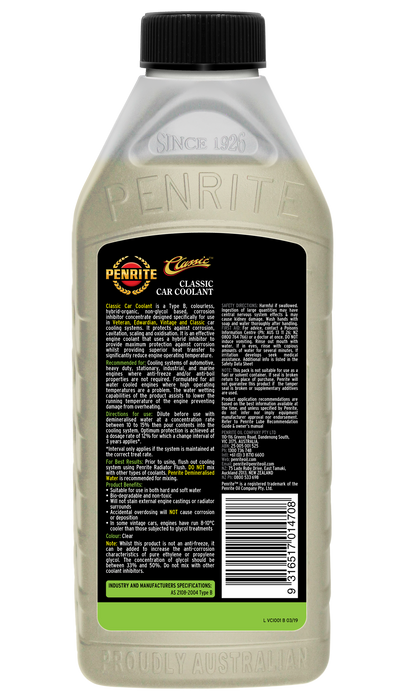 Penrite coolant classic car 1L