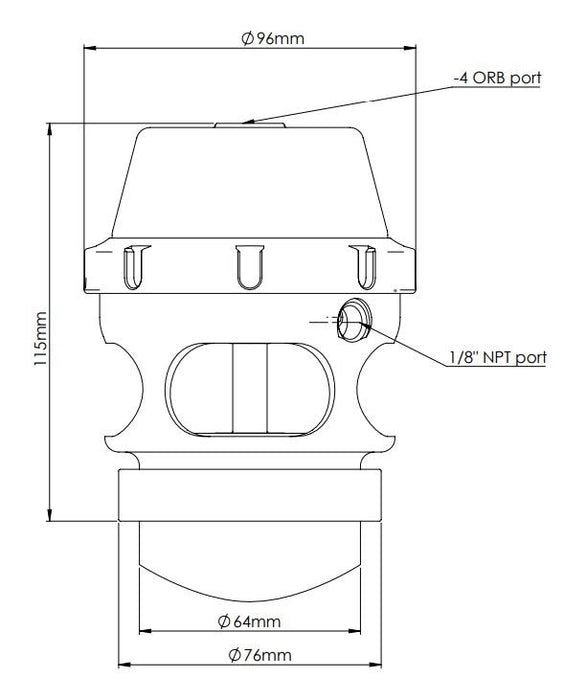 TURBOSMART POWER PORT BOV – BLACK 