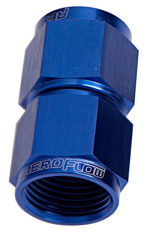 Straight Female Swivel Coupler -4AN - Blue 