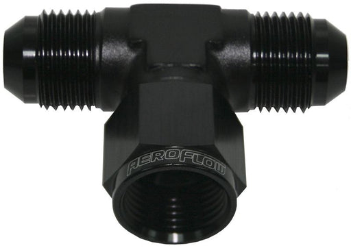 AN TEE -3AN FEMALE NUT BLACK SWIVEL NUT ON SIDE   