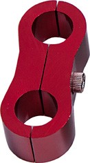 BILLET ALUMINIUM DUAL HOSE SEPARATOR  3/16" I.D (4.7mm) RED