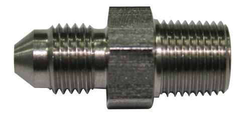 STAINLESS STEEL NPT MALE TO AN FITTING, 1/8"NPT TO MALE -4AN