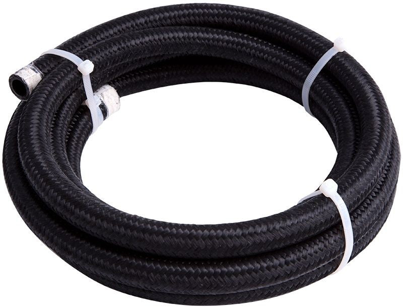 450 SERIES BLACK BRAIDED LIGHT WEIGHT HOSE -4AN 1 METRE LENGTH