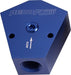 Billet Y-Block with 1/8" NPT Port, Blue Finish. 3/8" NPT Inlet, 3/8" NPT Outlets