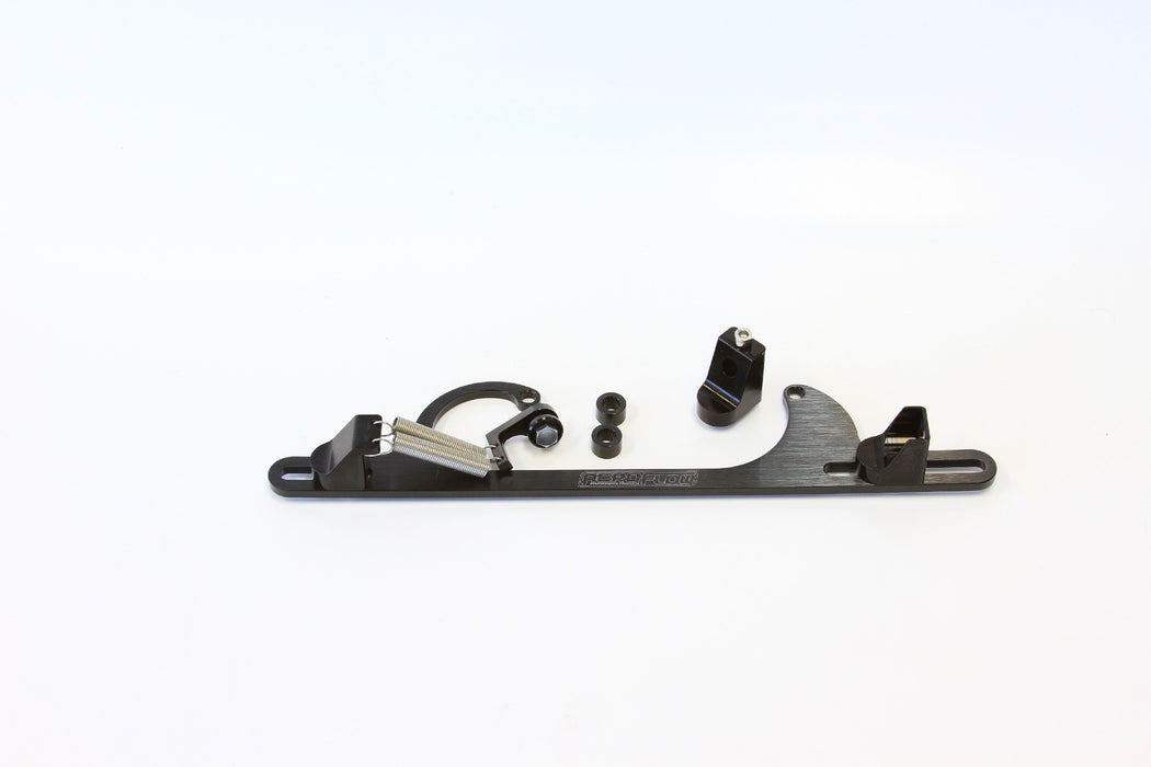 BILLET THROTTLE CABLE BRACKET 4150 STYLE - BLACK