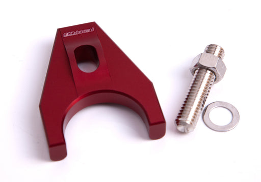 BILLET DISTRIBUTOR HOLD DOWN CLAMP, RED SUITS SB/BB CHEV