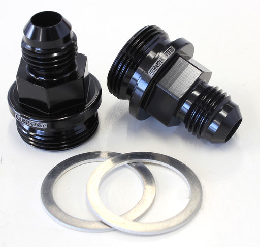 CARBURETOR ADAPTER - MALE 7/8" TO -6AN SHORT BLACK FINISH