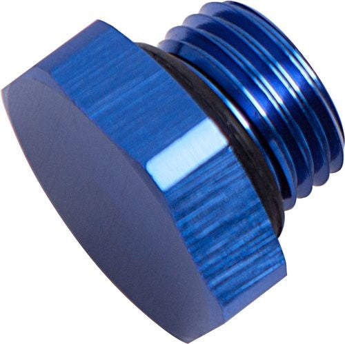 ORB Port Plug -4AN, Blue Finish 