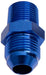 NPT to Straight Male Flare Adapter 1/8" to -3AN Blue