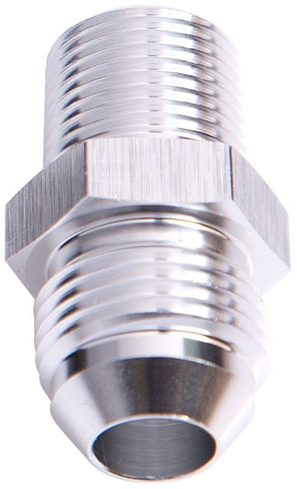 NPT to Straight Male Flare Adapter 1/4" to -3AN Silver