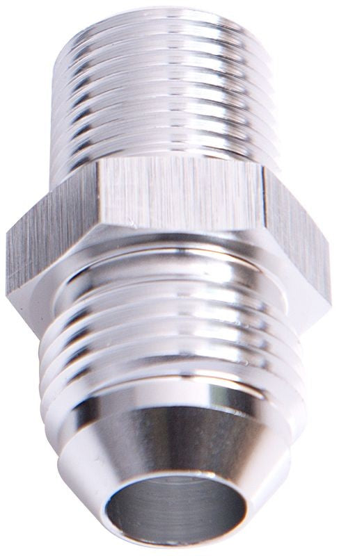 NPT to Straight Male Flare Adapter 1/8" to -3AN Silver