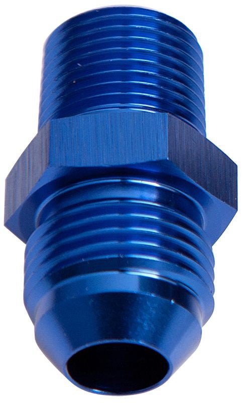 NPT to Straight Male Flare Adapter 1/8" to -4AN Blue