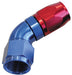 550 SERIES CUTTER ONE-PIECE FULL FLOW SWIVEL 60° HOSE END -16AN BLUE/RED