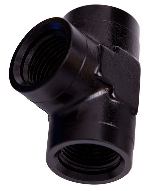 FEMALE PIPE TEE 1/2 NPT BLACK FEMALE 1/2 NPT AF917-08BLK