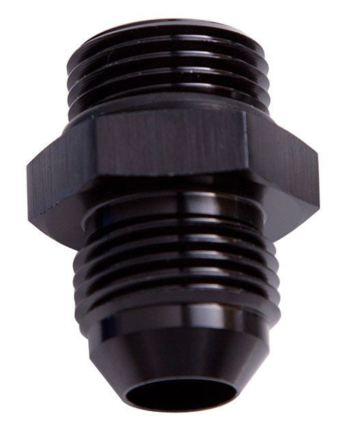 -8 ORB TO -4AN STRAIGHT MALE FLARE ADAPTER - BLACK 