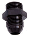 -8 ORB TO -6AN STRAIGHT MALE FLARE ADAPTER - BLACK