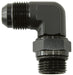 90° ORB SWIVEL TO MALE FLARE ADAPTER -6 ORB TO -6AN BLACK