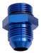 -10 ORB TO -6AN STRAIGHT BLUE MALE FLARE ADAPTER - BLUE    