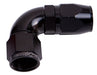 550 SERIES CUTTER ONE-PIECE FULL FLOW SWIVEL 90° HOSE END -6AN BLACK