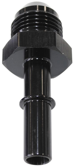 EFI FUEL FITTING -6 PUSH IN TO 3/8 MALE HARD TUBE BLACK  AF817-02BLK
