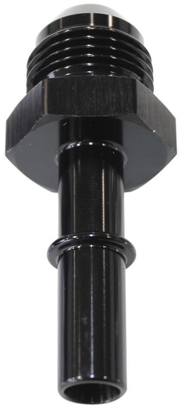 EFI FUEL FITTING -6 PUSH IN TO 3/8 MALE HARD TUBE BLACK  AF817-02BLK