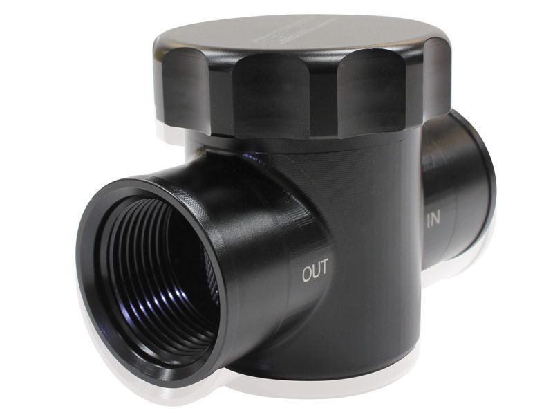 BILLET RADIATOR FILTER BLACK FIT TO RADIATOR HOSE HOSES AEROFLOW 64-2043