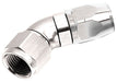 550 SERIES CUTTER ONE-PIECE FULL FLOW SWIVEL 45° HOSE END -6AN SILVER