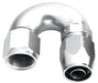 550 SERIES CUTTER ONE-PIECE FULL FLOW SWIVEL 180° HOSE END -6AN SILVER