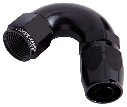 550 SERIES CUTTER ONE-PIECE FULL FLOW SWIVEL 120° HOSE END -6AN BLACK