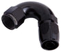 550 SERIES CUTTER ONE-PIECE FULL FLOW SWIVEL 120° HOSE END -6AN BLACK