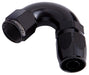 550 SERIES CUTTER ONE-PIECE FULL FLOW SWIVEL 120° HOSE END -8AN BLACK