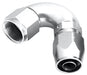 550 SERIES CUTTER ONE-PIECE FULL FLOW SWIVEL 120° HOSE END -12AN SILVER