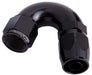 550 SERIES CUTTER ONE-PIECE FULL FLOW SWIVEL 150° HOSE END SUITS 100 & 450 SERIES HOSE -8AN BLACK 